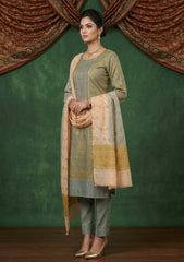 Formals - Riwaj - Fancy Chiffon Jamawar - 2 Pcs Suit - CND#13 - G Peach