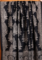 Pashmina Embroidered Jaaldar Shawl D#13 - Black