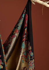 Pashmina Zari Jamawar Shawl D - 60 - Black