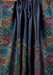 Pashmina Zari Jamawar Shawl D#09 - Black