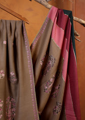 Pashmina Ari Work Shawl D#07 - Brown 1