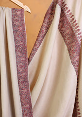 Pashmina Kashmiri Border Shawl D#165 - Skin