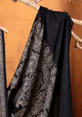 Pashmina Embroidered Jaaldar Shawl D#13 - Black