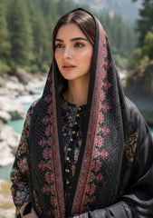 Winter - Riwaj - Printed Marina - 3 Pcs - Wool Shawl 25 - D#39