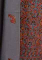 Winter - Riwaj - Pashmina Embroidered Suit - Edit 25 - D#14 - Grey