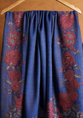 Pashmina Jamawar Shawl D#118 - Ink Blue