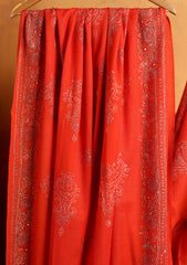 Pashmina Needle Work Shawl D#15 - Orange