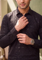Elite Men China Boski Sequence Embroidered - Black