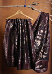 Pashmina Zari Jamawar Shawl D#14 - Black