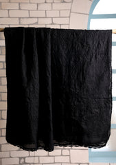Lawn Chikankari Summer Shawl D#25 - Black