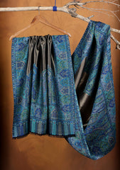 Pashmina Zari Jamawar Shawl D#09 - N Blue