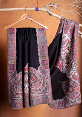 Pashmina Jamawar Shawl D#167 - Black