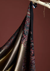 Pashmina Zari Jamawar Shawl D - 65 - Black