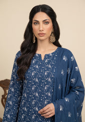 Winter - Rubaaiyat - Pashmina Embroidered 26 - D#04 - Navy Blue