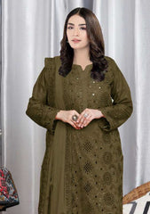 Lawn - Meemsey - Eid Luxury - Vol 01 - Gulkari - Olive