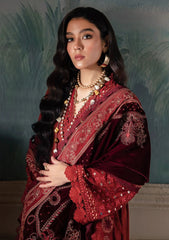 Winter Collection - Nureh - Exclusive - Leather Peach - Velvet Shawl - NE#70