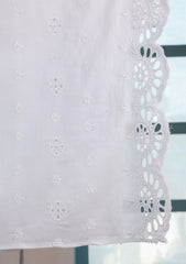 Embroidered Lawn Summer Shawl D#65 - White 3