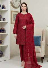 Winter - Meemsey - Koh e Noor - Chikankari Dhanak 25 - D#225 - Maroon