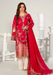 Lawn - Abeer Rasheed - Laal - Luxury 26 - Cherry Red