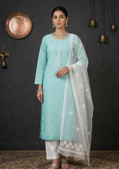 Formals - Riwaj - Fancy 26 - Thread Work - 2 Pcs - D#01 - Ferozi