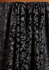 Pashmina Jamawar Ari Work Shawl D#01 - Black