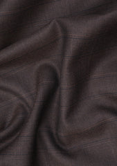 Drago Luxury Micron Super 180's Wool Fabric - Brown
