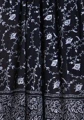 Pashmina Kashmiri Jaaldar Scarf D#29 - Black