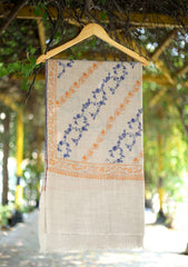 Pashmina Kashmiri Jaaldar Shawl D - 36 - Skin
