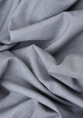 Loro Piana Lightest Super 150's Wool & Silk Fabric - Grey