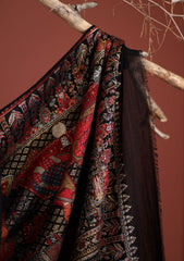 Pashmina Zari Jamawar Shawl D - 27 - Black