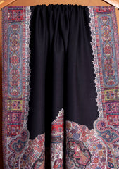 Pashmina Jamawar Shawl D#167 - Black