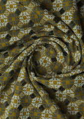 Elite Men Sequence Embroidered Selvage Viscose Fabric - Green