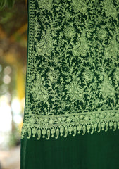 Pashmina Ari Work Shawl D - 223 - D Green