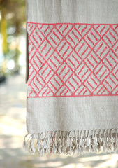 Pashmina Wool Needle Work Shawl D - 07 - L Grey