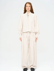 Pret - Moven - Striped Linen Blend Short Shirt - Beige
