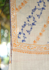 Pashmina Kashmiri Jaaldar Shawl D - 36 - Skin