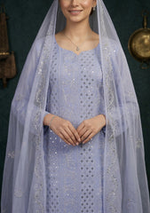 Formals - Riwaj - Fancy 26 - Ari & Mukesh Work - 2 Pcs - D#01 - Blue 1