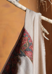 Pashmina Embroidered Border Shawl D#206 - Skin