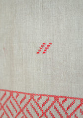 Pashmina Wool Needle Work Shawl D - 07 - L Grey