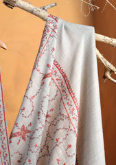 Pashmina Kashmiri Jaaldar Shawl D#120 - Grey