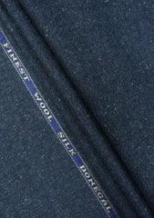 Cavani Tweed Silver Cloud Donegal Wool Fabric - F Sky