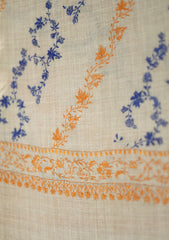 Pashmina Kashmiri Jaaldar Shawl D - 36 - Skin