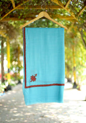 Pashmina Embroidered Shawl D - 120 - Ferozi