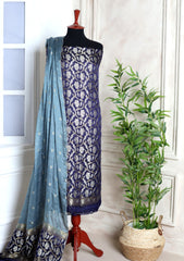 Formals - Fancy Closet - 2 pcs Suit - Chiffon Jamawar D#76 Grey