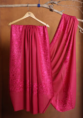 Pashmina Ari Work Border Shawl D#02 - D Pink