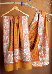 Pashmina Jamawar Shawl D#125 - Mustard