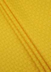 Elite Men Embroidered Sequence Selvage Viscose Fabric - Yellow