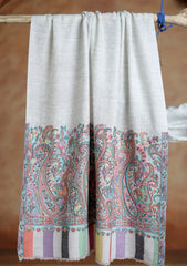 Pashmina Jamawar Scarf D#47 - L Grey