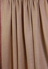 Pashmina Kashmiri Border Shawl D#162 - L Brown