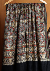 Pashmina Ari Work Jaaldar Shawl D#28 - Black